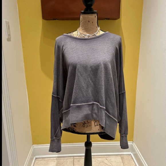 Free People Back it up Open back Sweatshirt - Picture 3 of 7